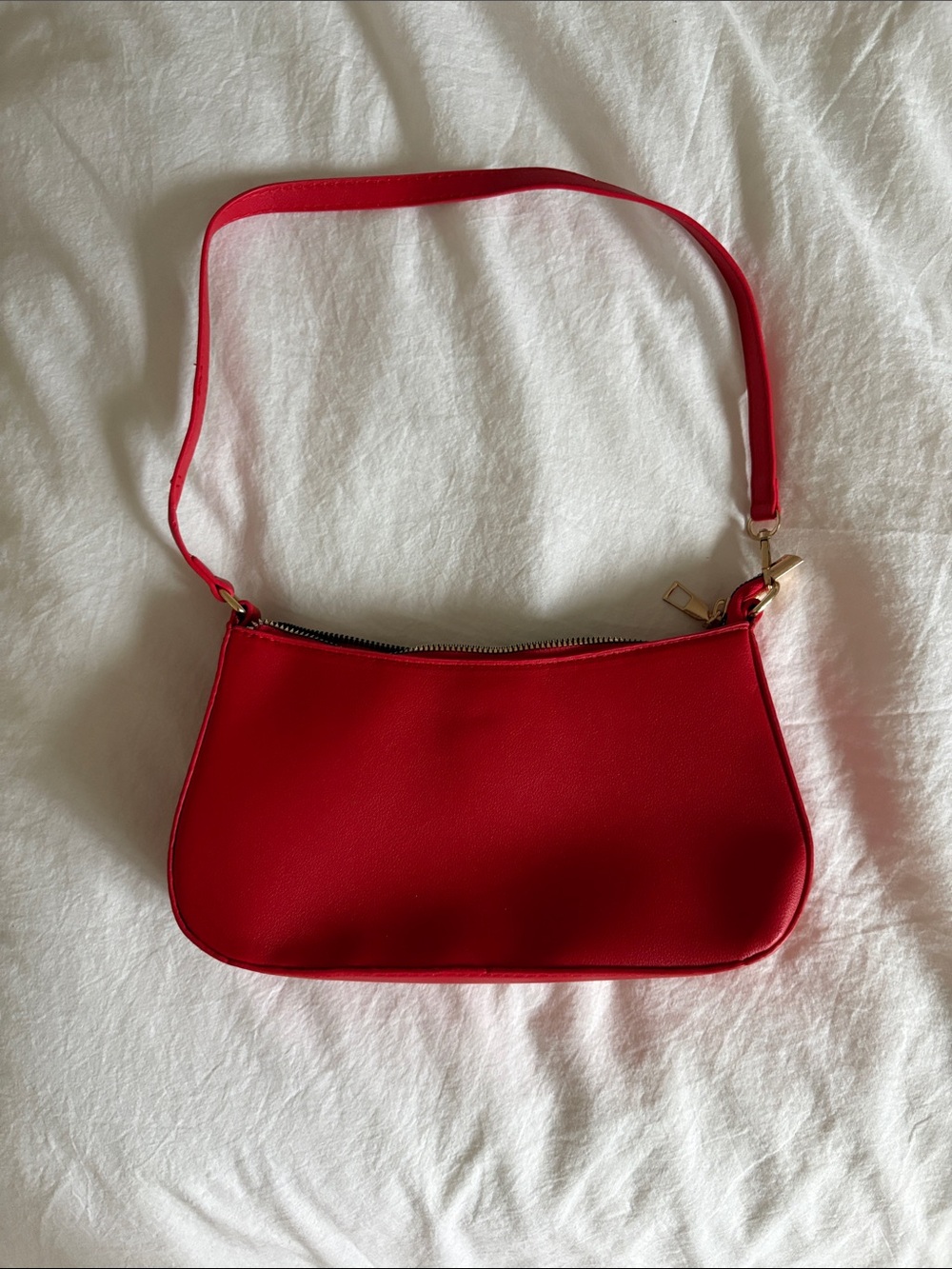 SHEIN Red Mini Shoulder Bag with Gold Hardware